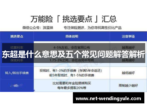 东超是什么意思及五个常见问题解答解析 东超是什么意思及五个常见问题解答解析